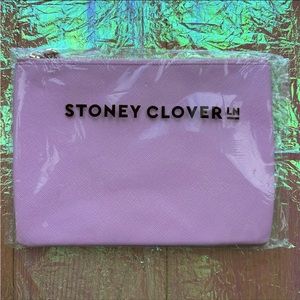 🆕 Stoney Clover Lane Flamingo Pink Vegan Leather Flat Pouch